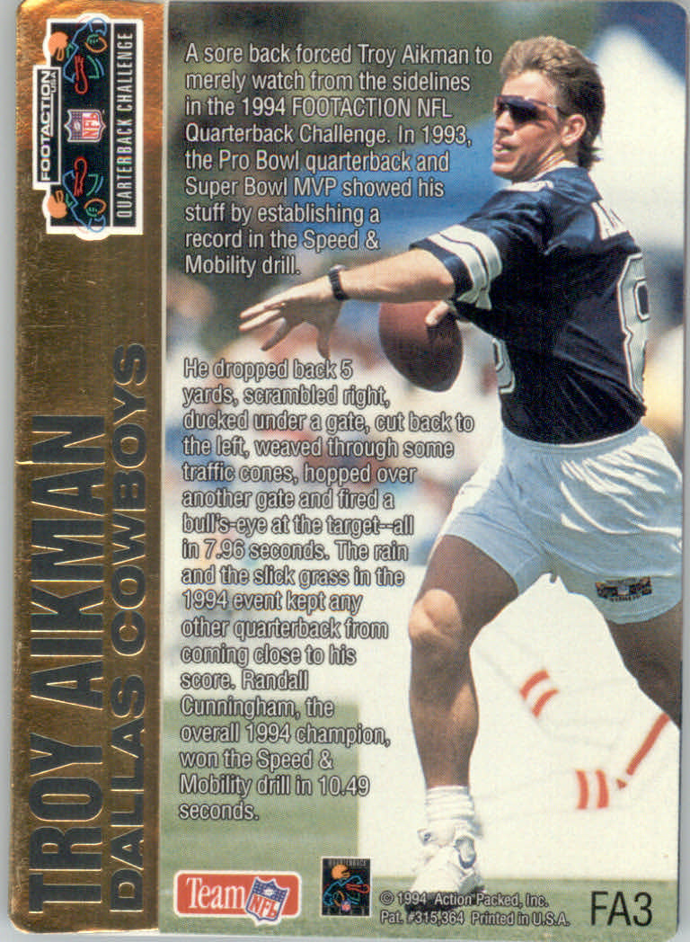 1994 Action Packed Football "Insert and Prototype" Cards - Picture 92 of 156