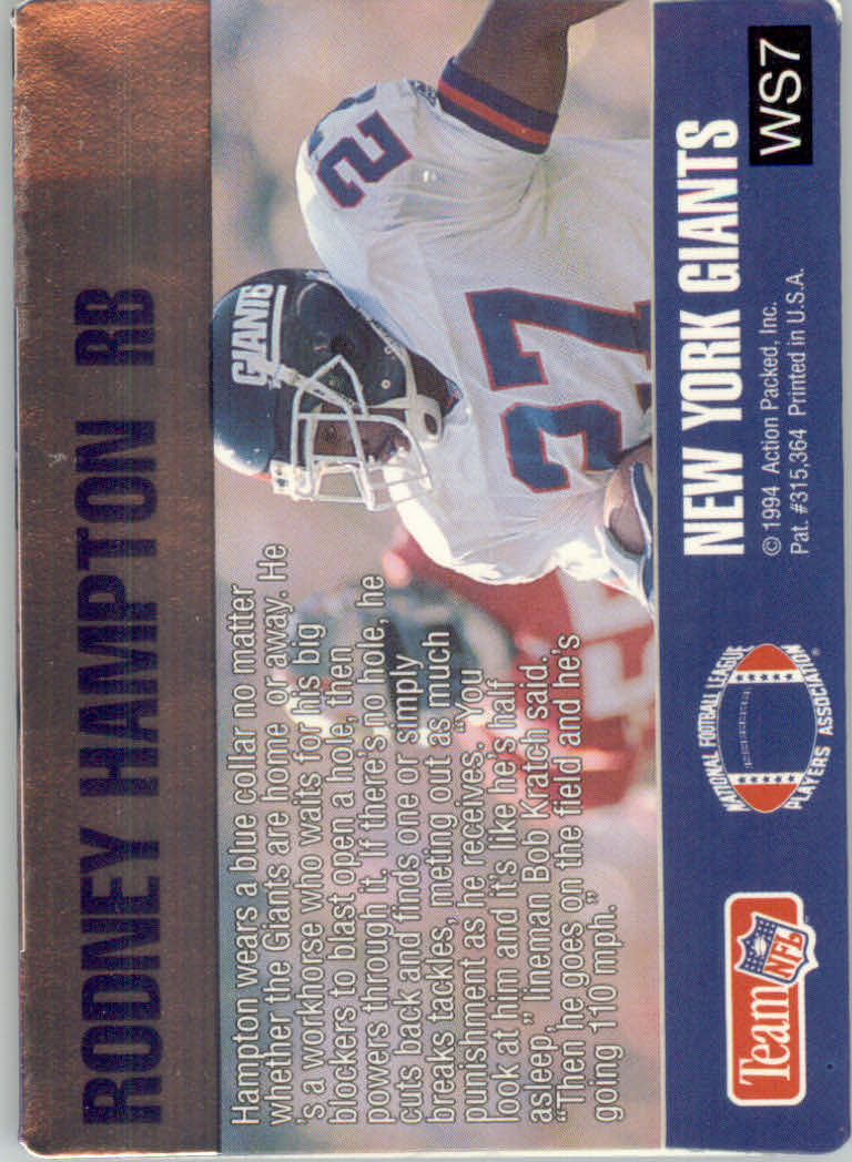 1994 Action Packed Football "Insert and Prototype" Cards - Picture 148 of 156