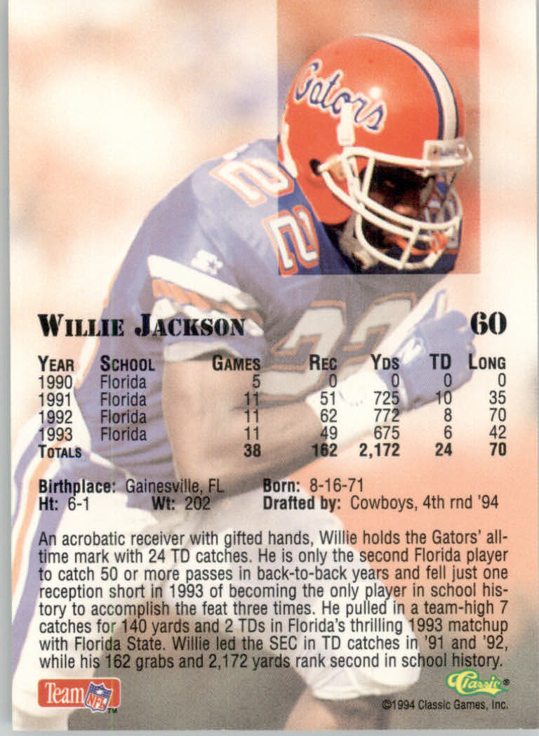 1994 Classic Draft Football "Gold" Parallel Cards - Picture 101 of 177