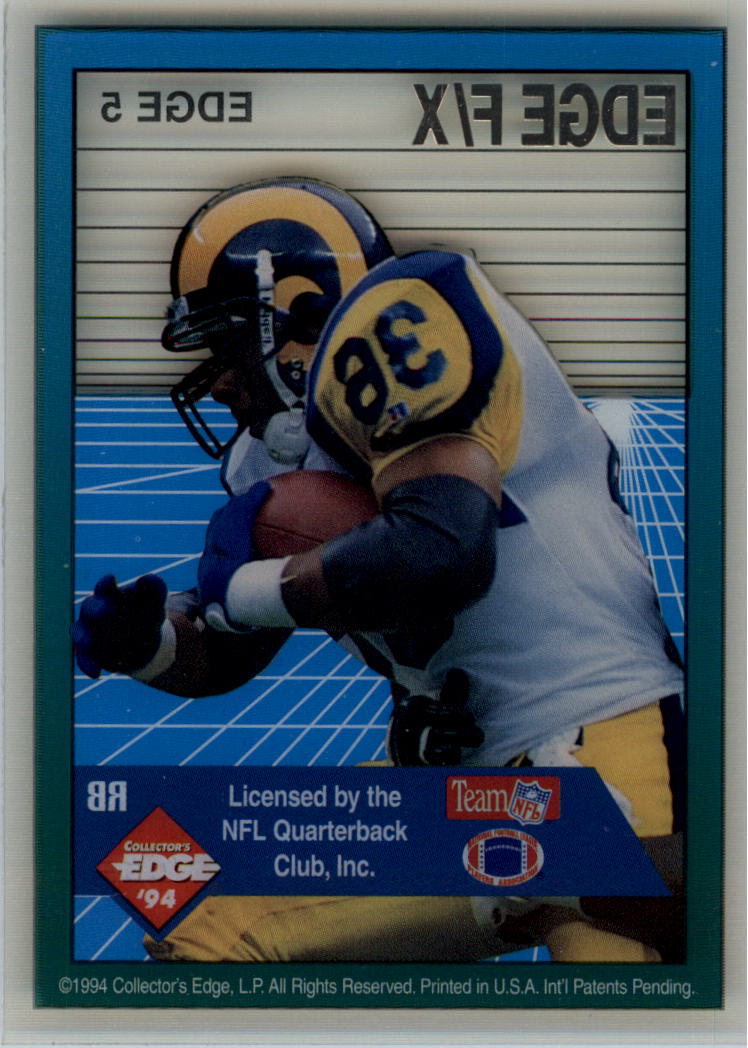 1994 Collector's Edge FX Gold Letters #5 Jerome Bettis back image