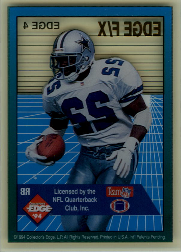 1994 Collector's Edge FX Silver Letters #4 Emmitt Smith back image