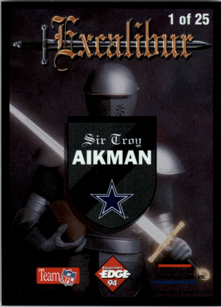 1994 Excalibur 22K #1 Troy Aikman back image