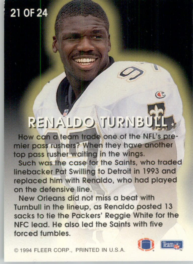 1994 Fleer Football "All-Pros" Insert Cards - Picture 45 of 51