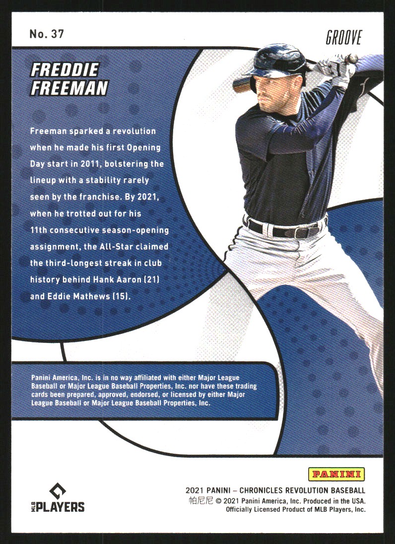 2021 Panini Revolution Groove #37 Freddie Freeman