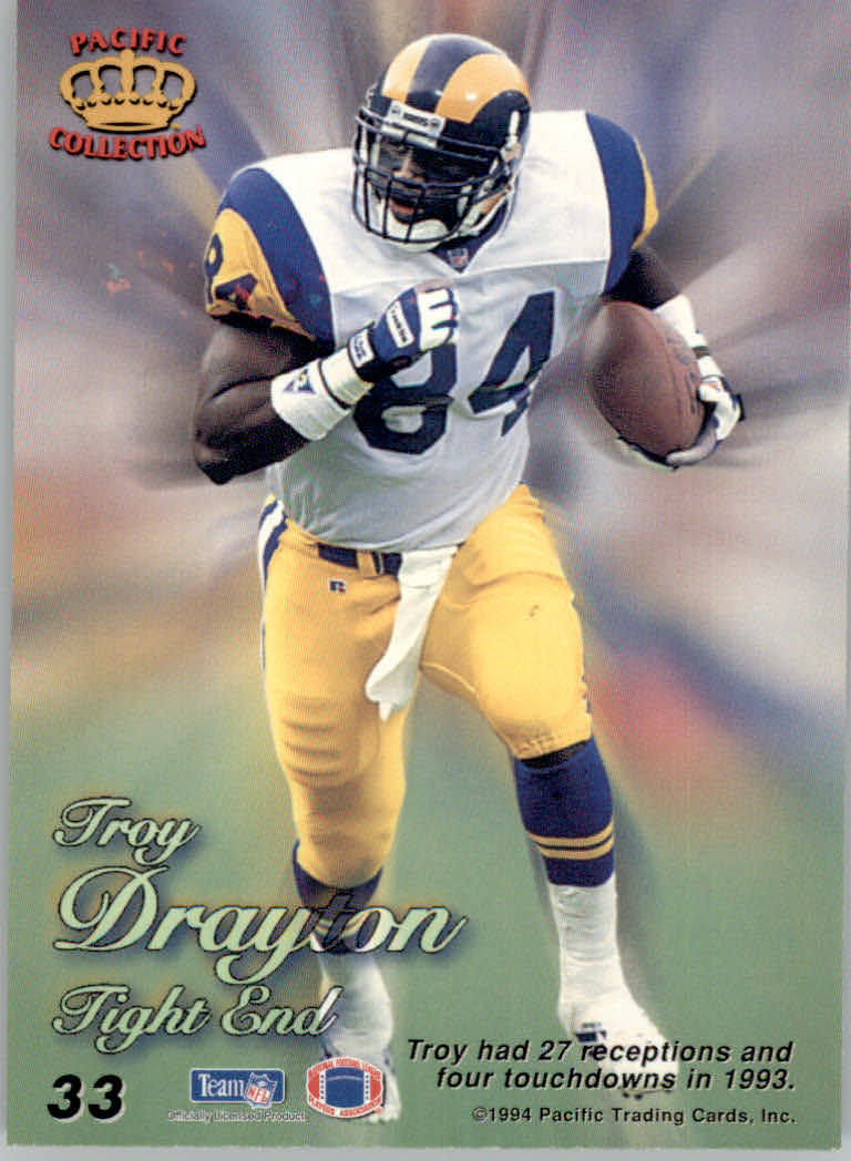 1994 Pacific Prisms Football "Gold" Parallel Cards - Bild 5 von 37