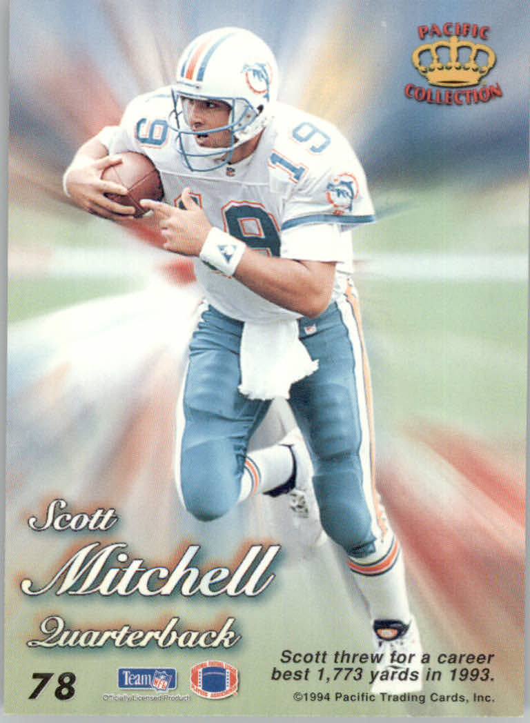 1994 Pacific Prisms Gold #78 Scott Mitchell back image