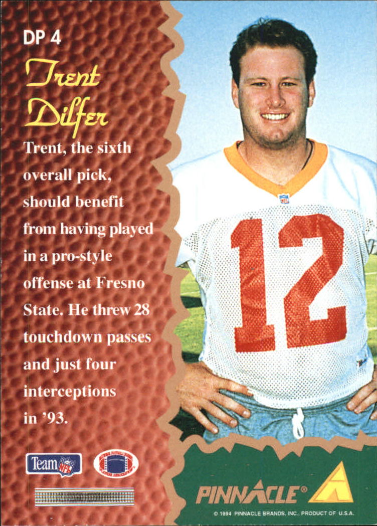 1994 Pinnacle Draft Pinnacle #DP4 Trent Dilfer