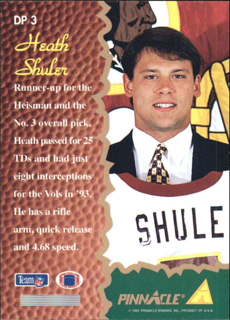 1994 Pinnacle Draft Pinnacle Dufex #DP3 Heath Shuler