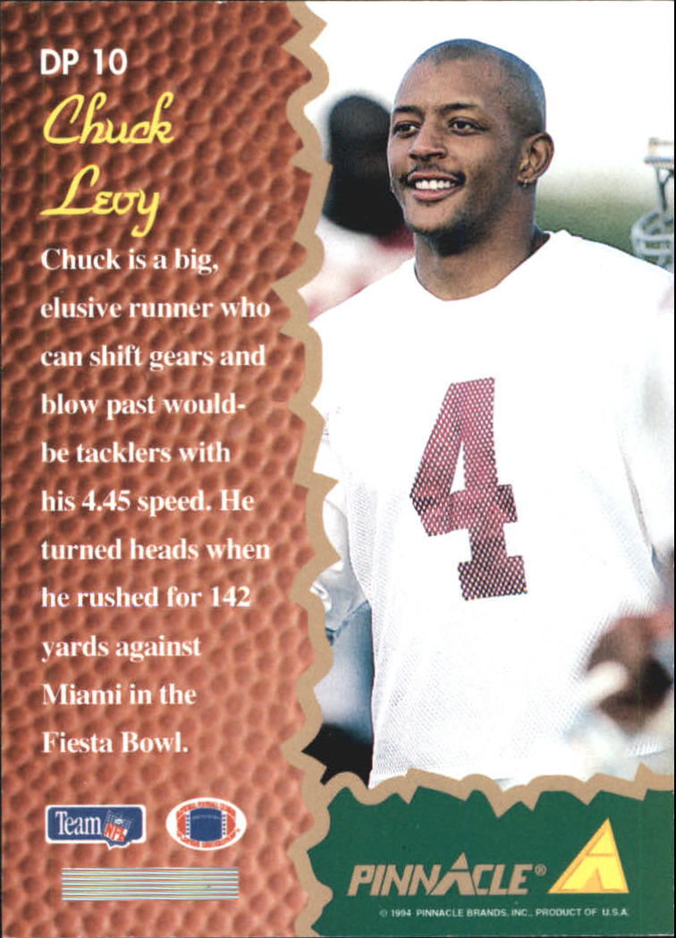1994 Pinnacle Draft Pinnacle Dufex #DP10 Chuck Levy