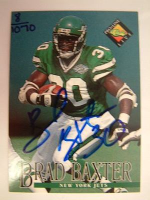 1994 Pro Line Live Autographs #8 Brad Baxter/1070