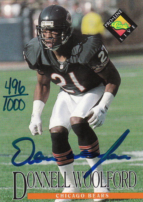 1994 Pro Line Live Autographs #130 Donnell Woolford/1000