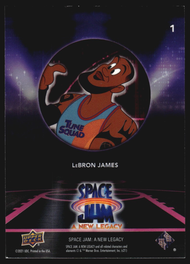 2021 Upper Deck Space Jam A New Legacy Retail Blue #1 LeBron James ...