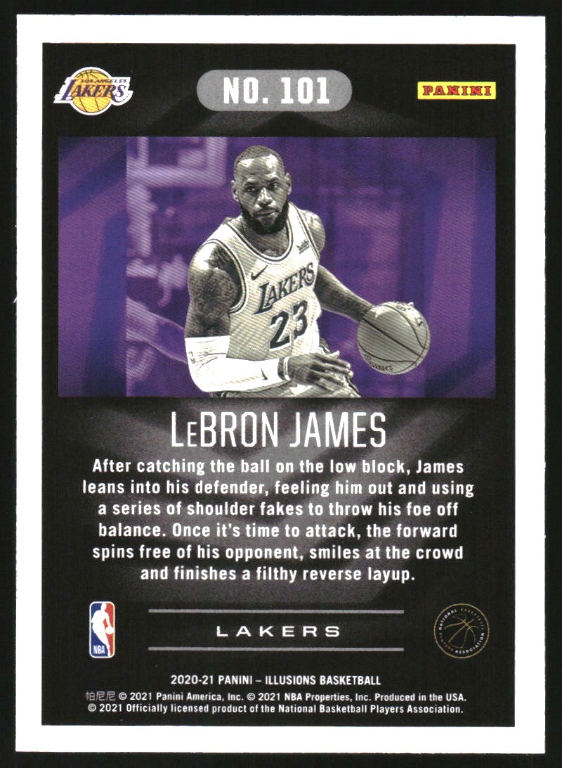 2020-21 Panini Illusions Emerald #101 LeBron James