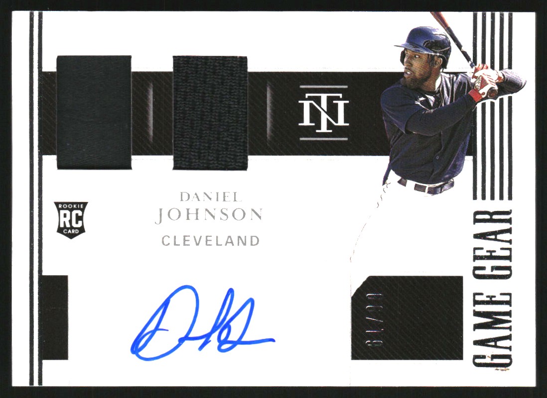 2021 Panini National Treasures Game Gear Dual Material Signatures #13 Daniel Johnson/99