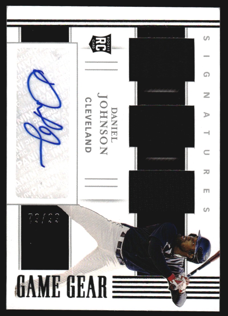 2021 Panini National Treasures Game Gear Triple Material Signatures #13 Daniel Johnson/99