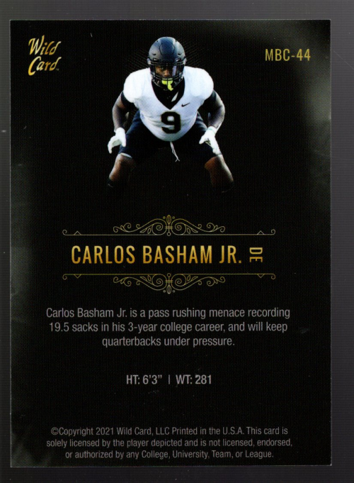 B3973- 2021 Wild Card Matte Football Assorted Cards -You Pick- 15+ FREE US SHIP - Picture 25 of 41
