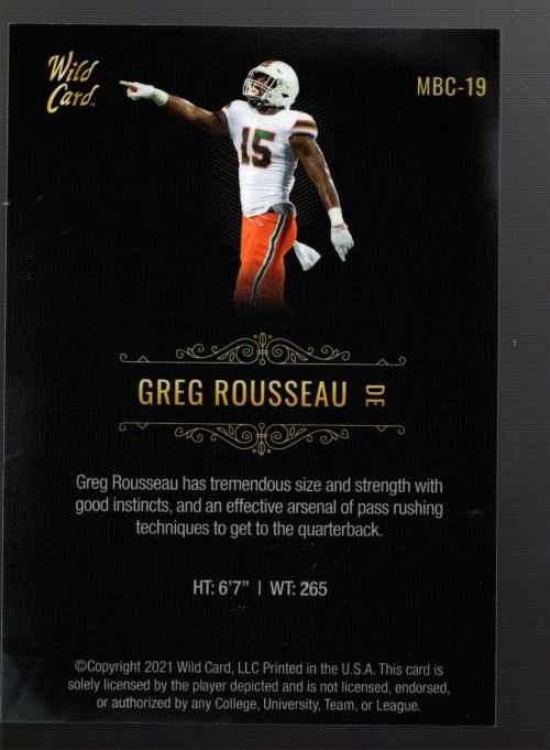 B3973- 2021 Wild Card Matte Football Assorted Cards -You Pick- 15+ FREE US SHIP - Picture 15 of 41