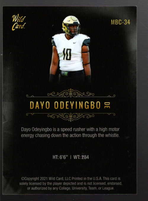 B3973- 2021 Wild Card Matte Football Assorted Cards -You Pick- 15+ FREE US SHIP - Picture 21 of 41