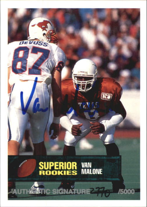 1994 Superior Rookies Autographs #8 Van Malone/5000