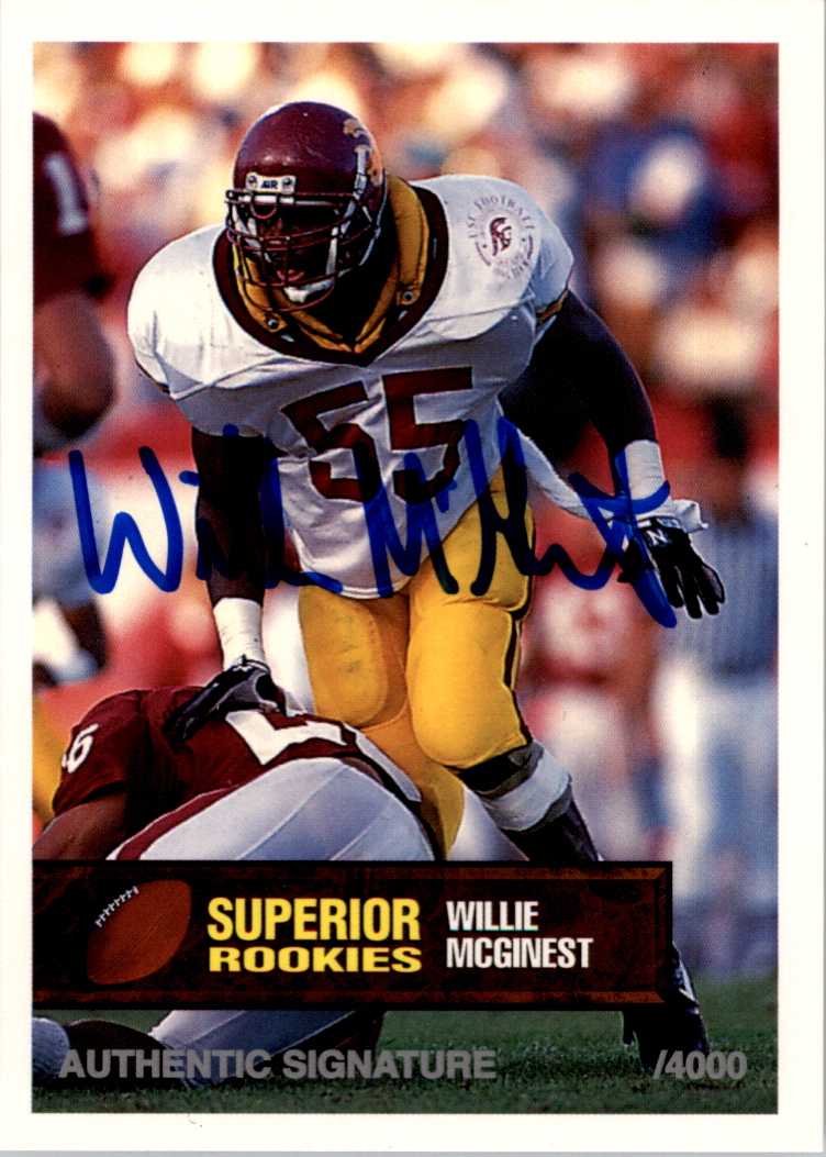 1994 Superior Rookies Autographs #55 Willie McGinest/4000