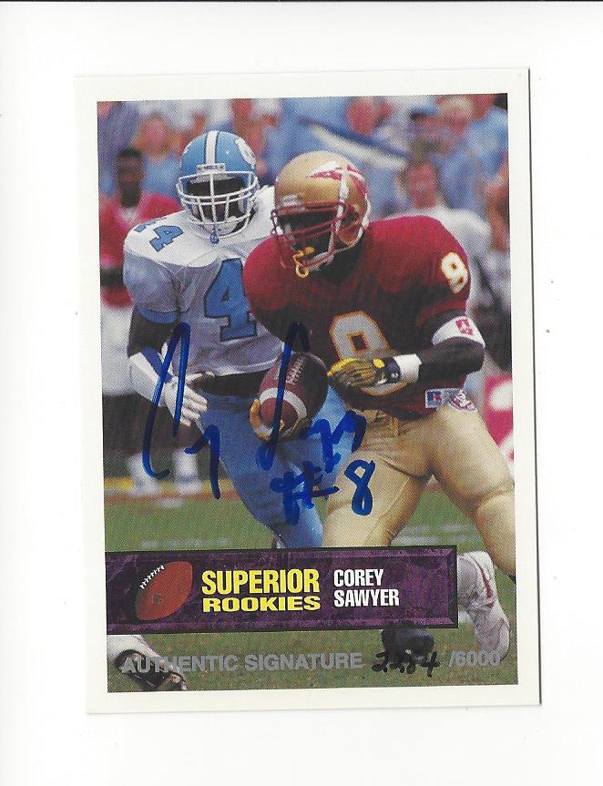 1994 Superior Rookies Autographs #75 Corey Sawyer/6000