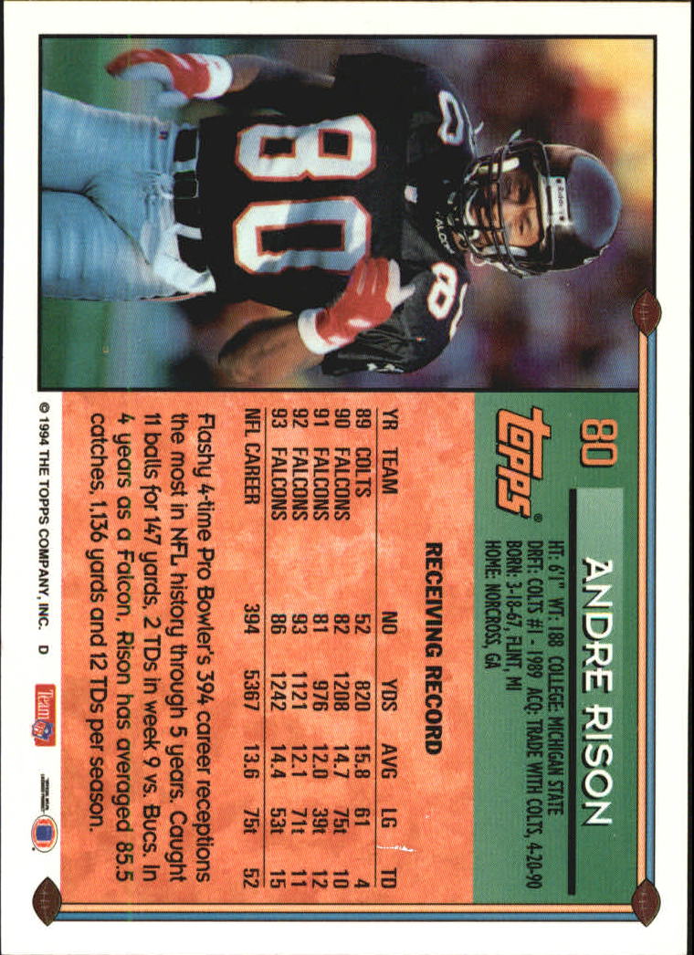 1994 Topps Special Effects #80 Andre Rison - NM-MT