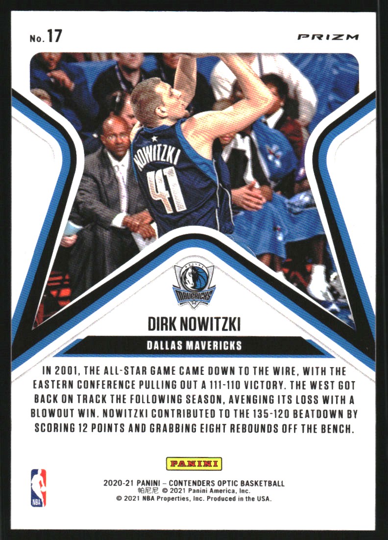 2020-21 Panini Contenders Optic All-Star Aspirations #17 Dirk Nowitzki