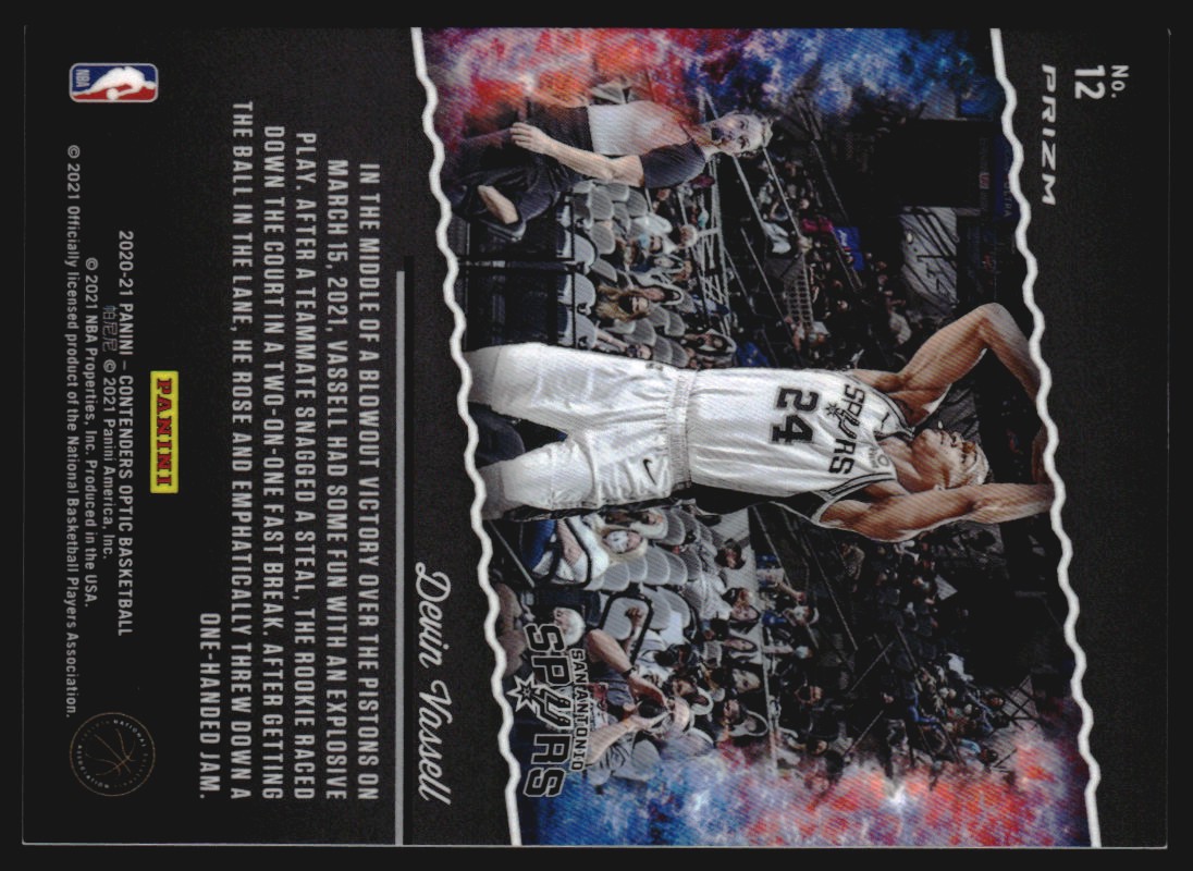 2020-21 Panini Contenders Optic Hoop Dreams #12 Devin Vassell