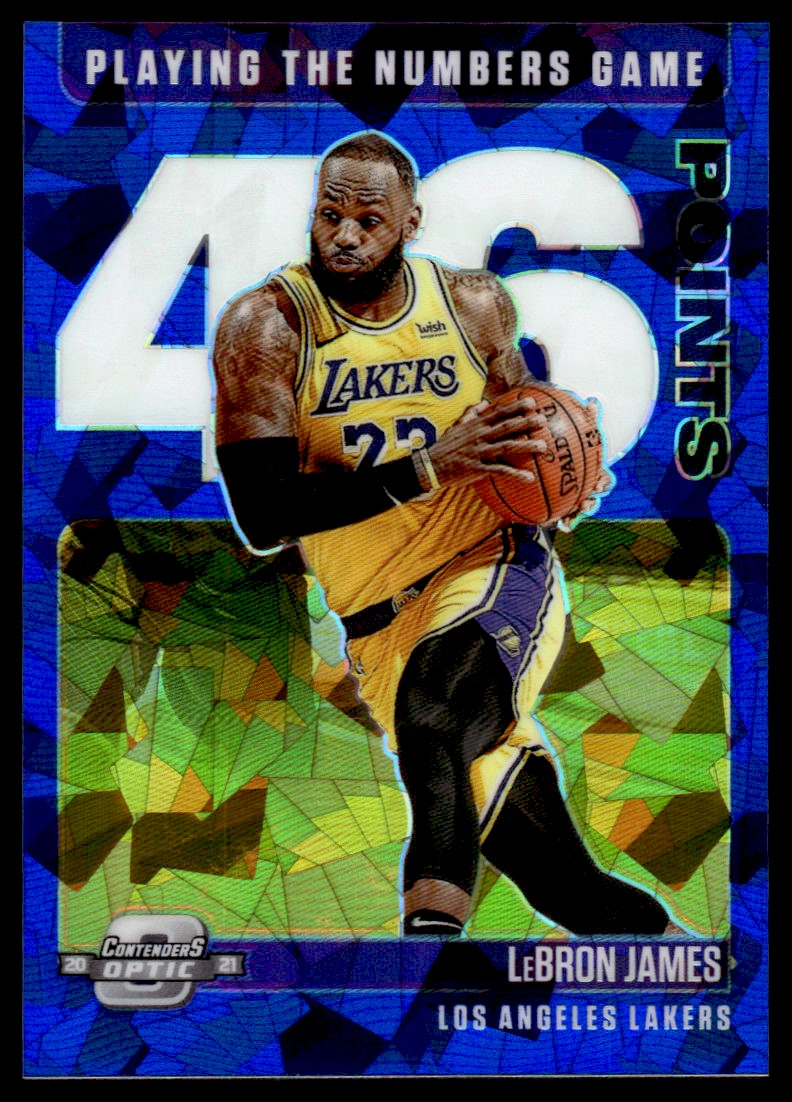 2020-21 Panini Contenders Optic Playing the Numbers Game Blue