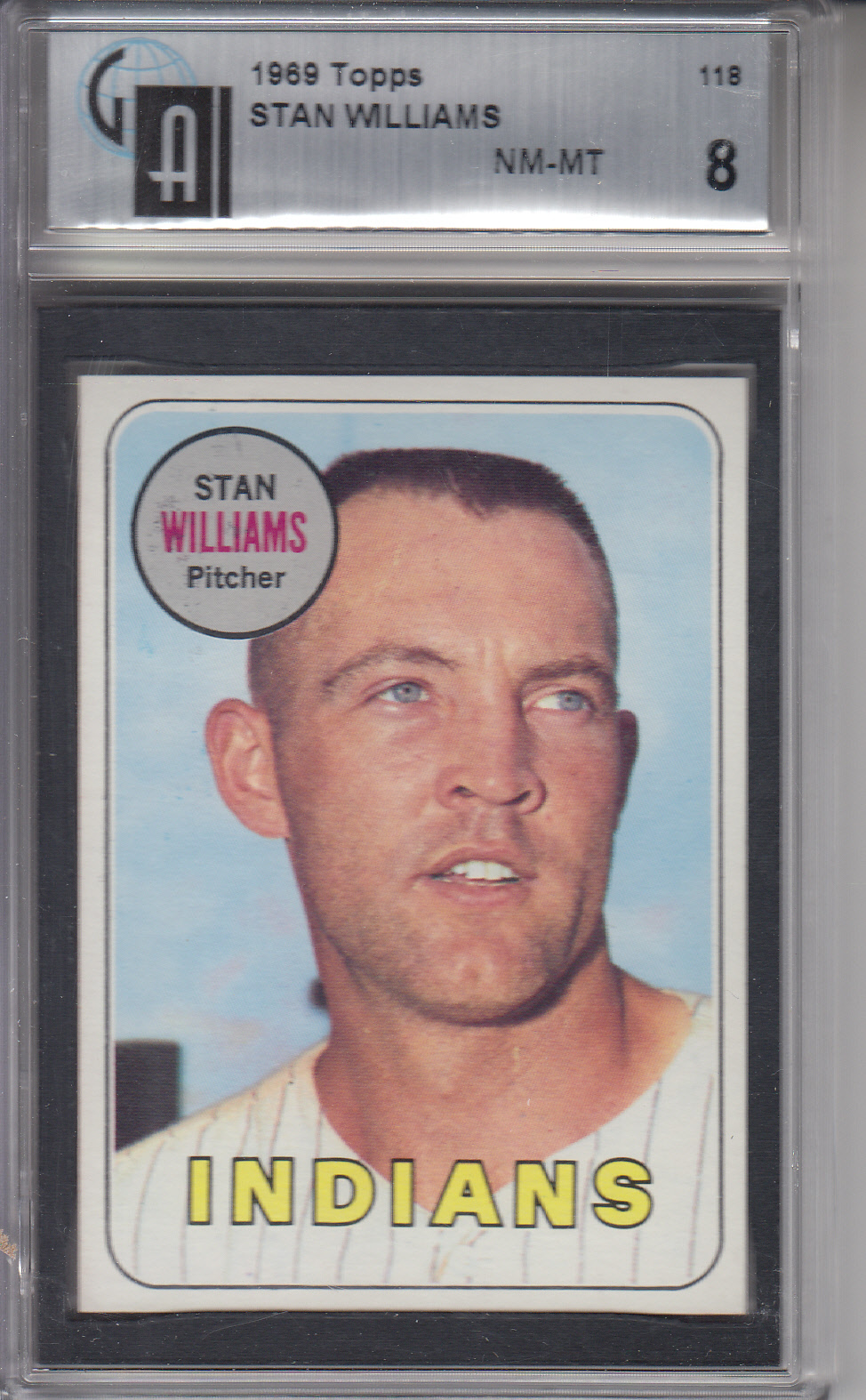1969 Topps #118 Stan Williams INDIANS GAI 8 NM-MT Z14777