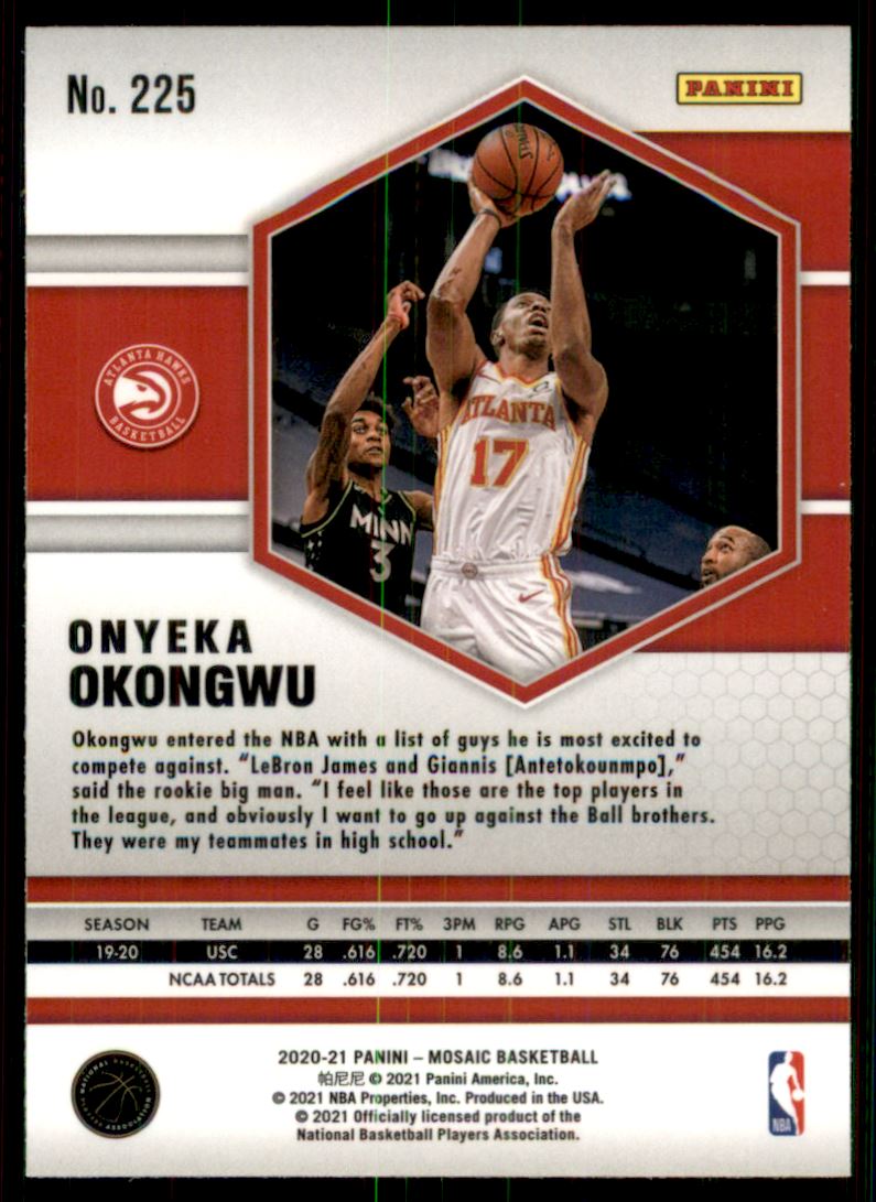 2020-21 Panini Mosaic Mosaic #225 Onyeka Okongwu