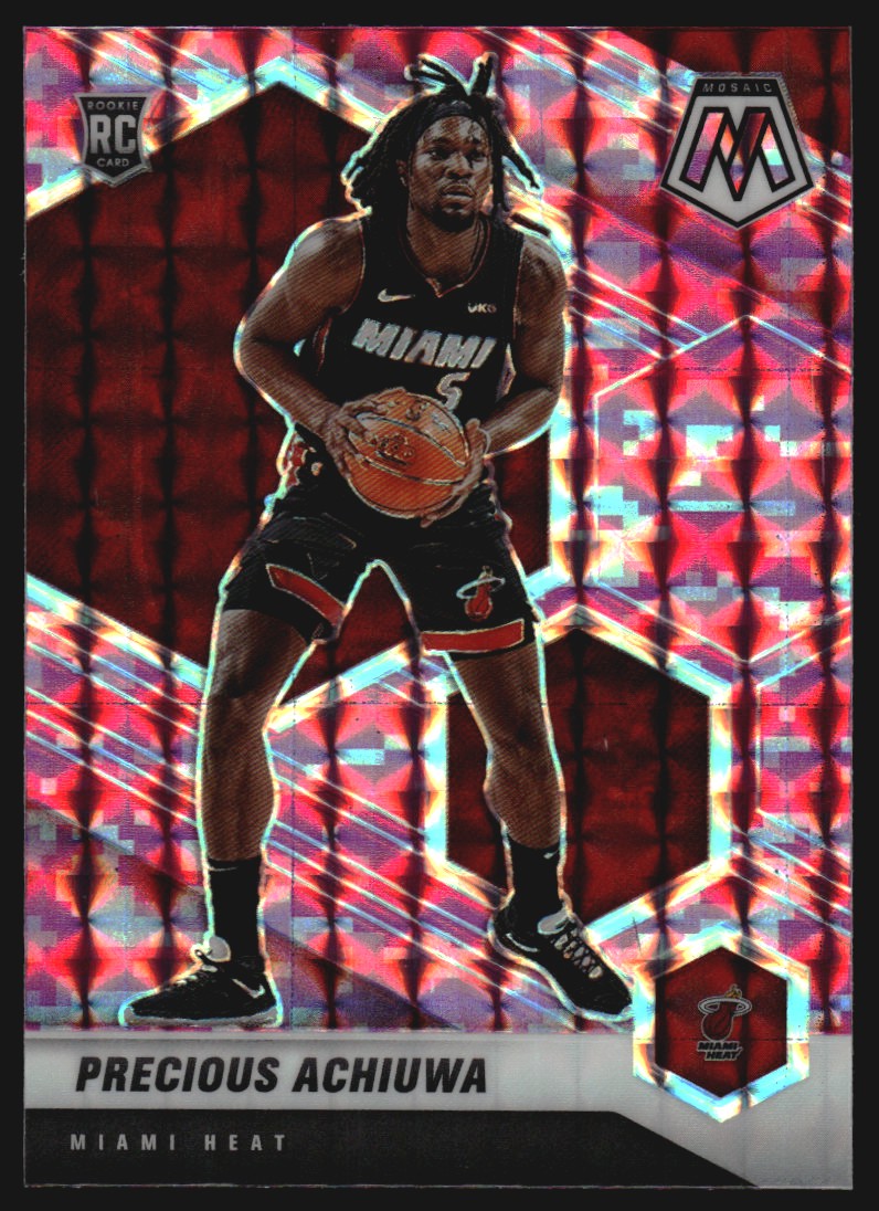 2020-21 Panini Mosaic Mosaic Camo Pink #215 Precious Achiuwa