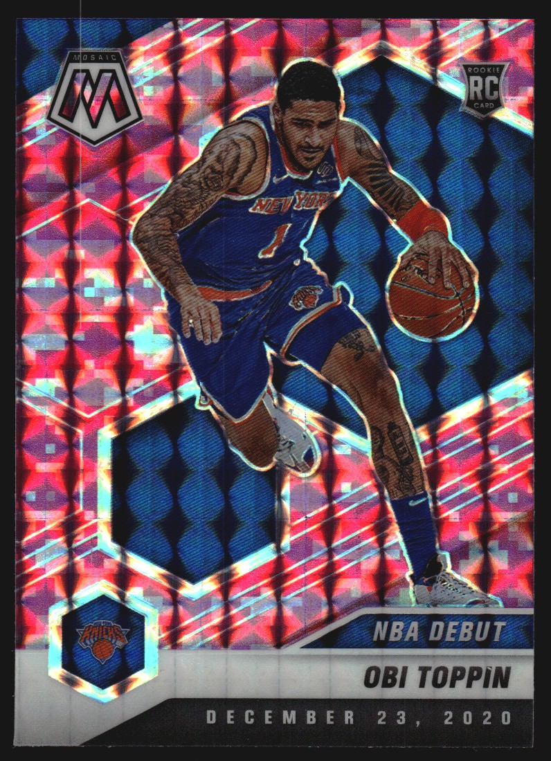 2020-21 Panini Mosaic Mosaic Camo Pink #273 Obi Toppin