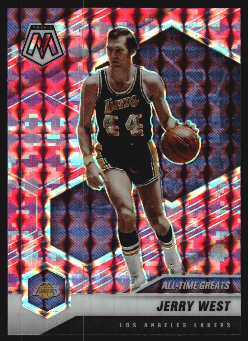 2020-21 Panini Mosaic Mosaic Camo Pink #293 Jerry West