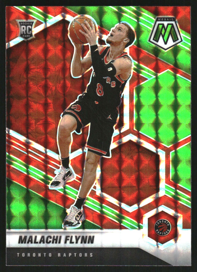 2020-21 Panini Mosaic Mosaic Choice Red and Green #236 Malachi Flynn