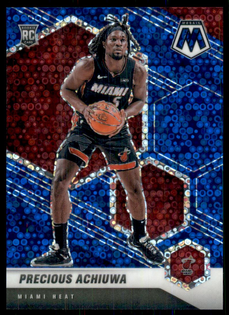 2020-21 Panini Mosaic Mosaic Fast Break Blue #215 Precious Achiuwa