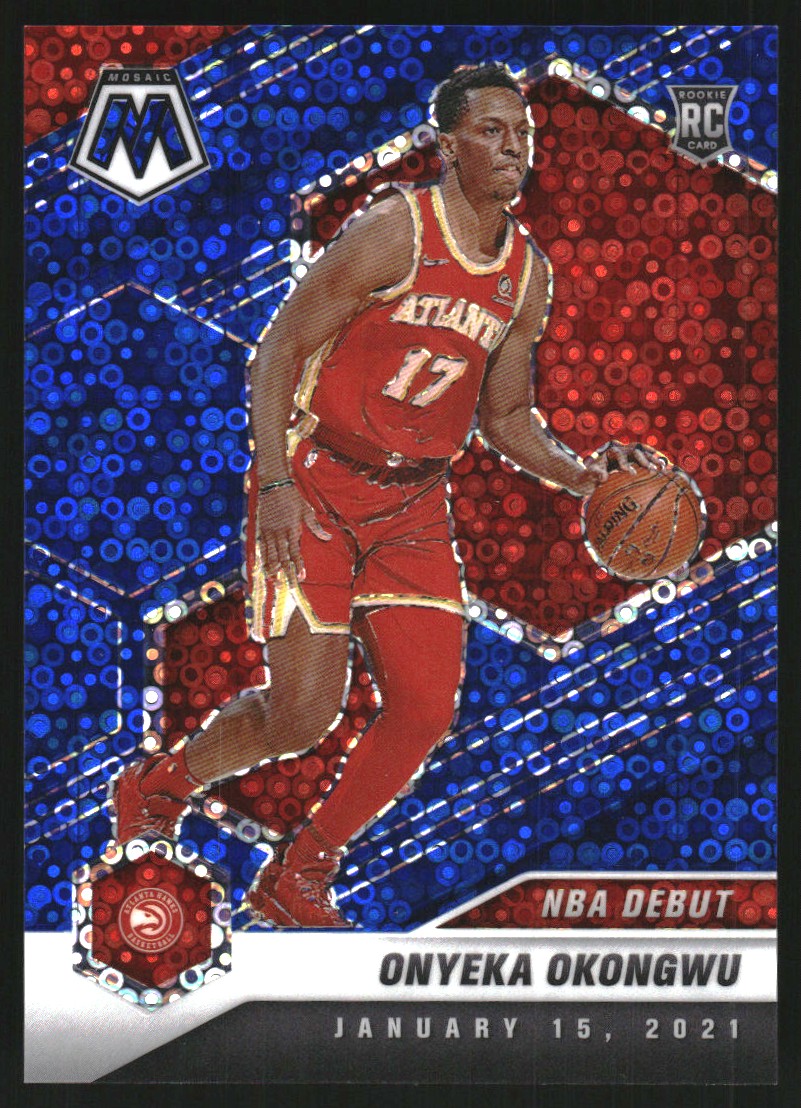 2020-21 Panini Mosaic Mosaic Fast Break Blue #274 Onyeka Okongwu