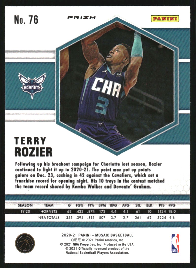 2020-21 Panini Mosaic Mosaic Genesis #76 Terry Rozier