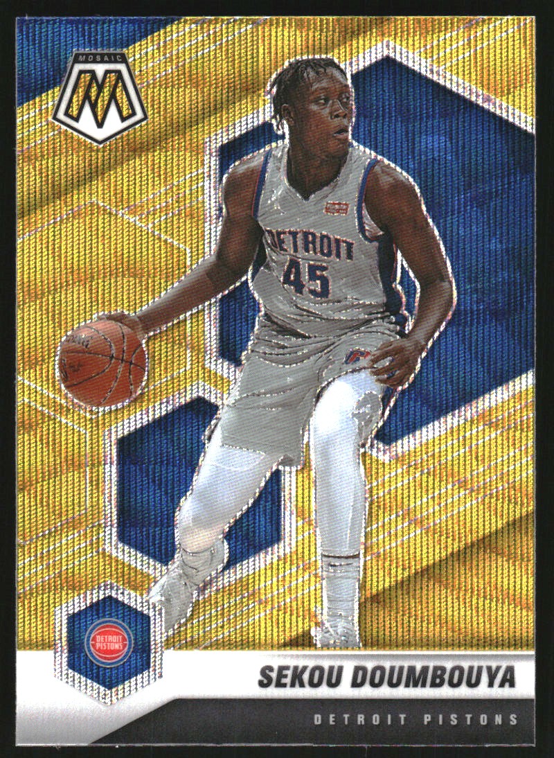 2020-21 Panini Mosaic Mosaic Gold Wave #89 Sekou Doumbouya
