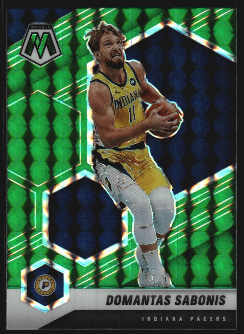 2020-21 Panini Mosaic Mosaic Green #15 Domantas Sabonis