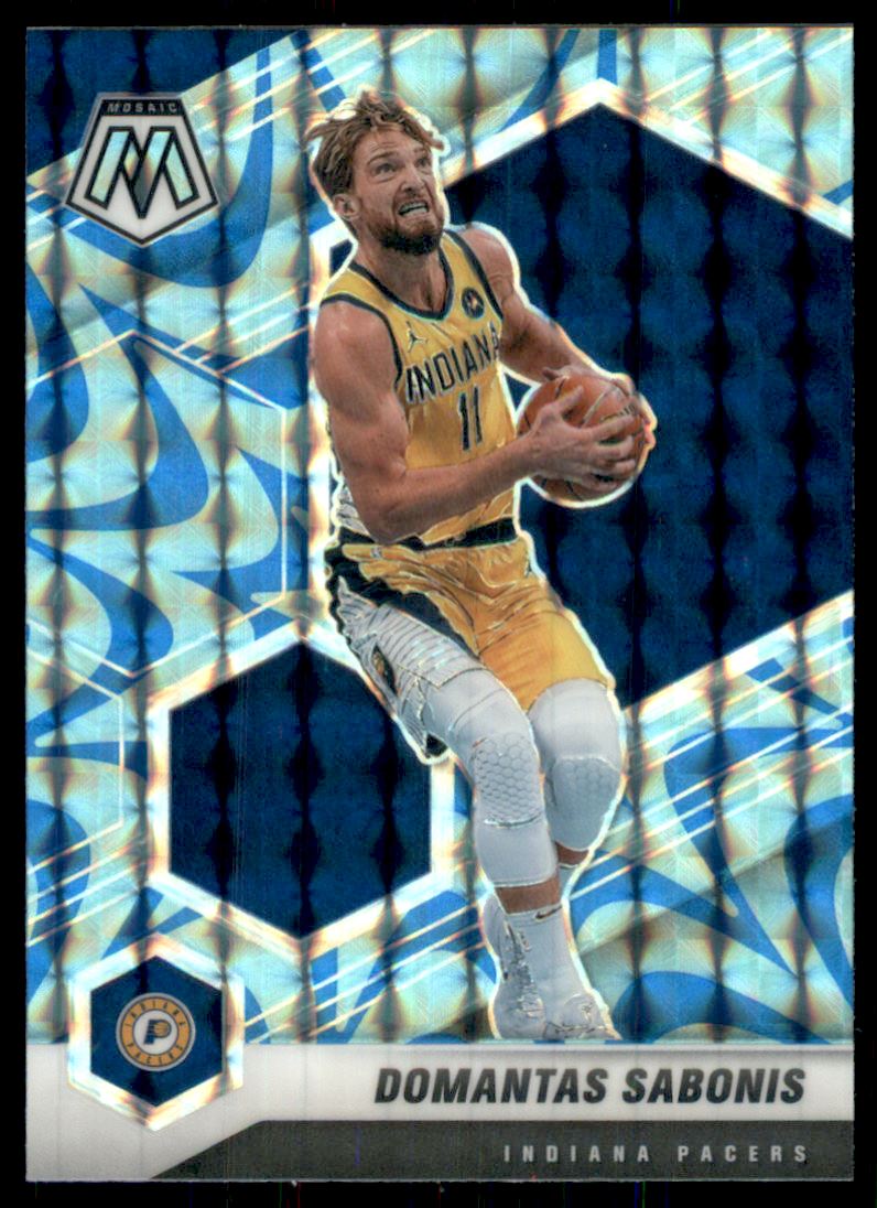 2020-21 Panini Mosaic Mosaic Reactive Blue #15 Domantas Sabonis