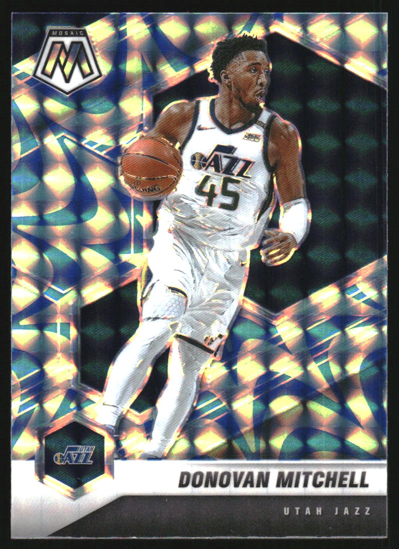 2020-21 Panini Mosaic Mosaic Reactive Blue #64 Donovan Mitchell