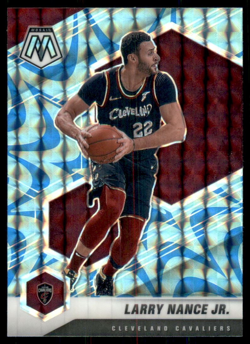 2020-21 Panini Mosaic Mosaic Reactive Blue #91 Larry Nance Jr.