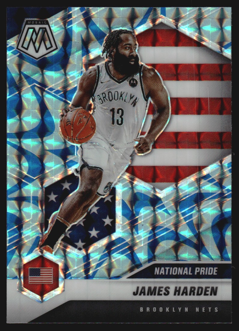 2020-21 Panini Mosaic Mosaic Reactive Blue #256 James Harden