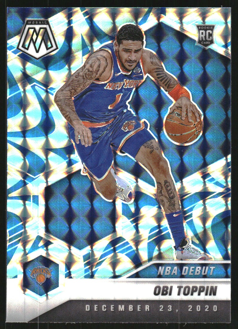 2020-21 Panini Mosaic Mosaic Reactive Blue #273 Obi Toppin