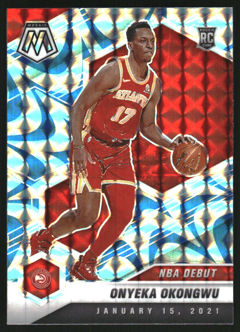 2020-21 Panini Mosaic Mosaic Reactive Blue #274 Onyeka Okongwu
