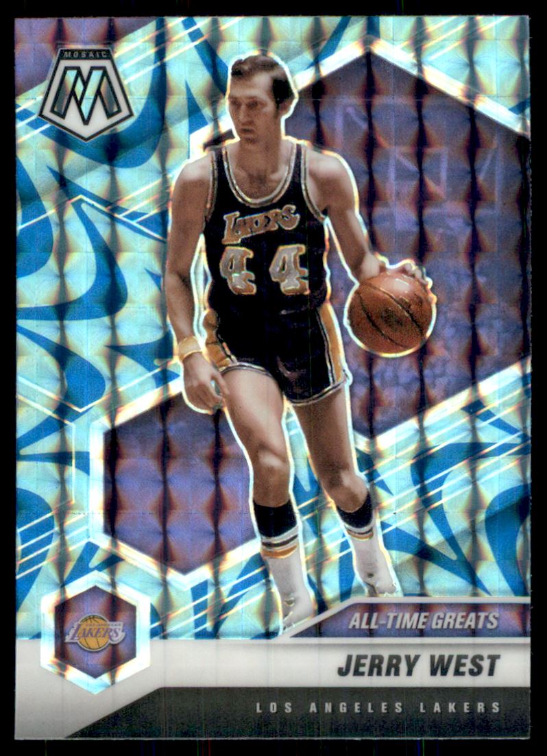 2020-21 Panini Mosaic Mosaic Reactive Blue #293 Jerry West