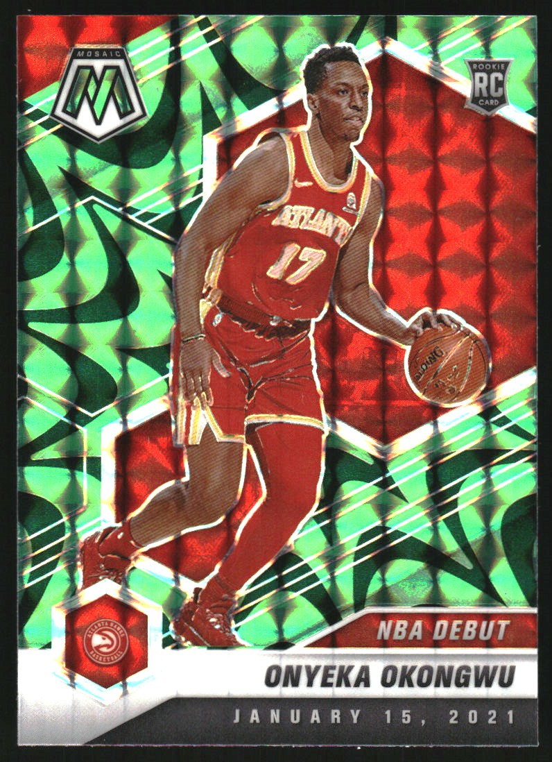 2020-21 Panini Mosaic Mosaic Reactive Green #274 Onyeka Okongwu