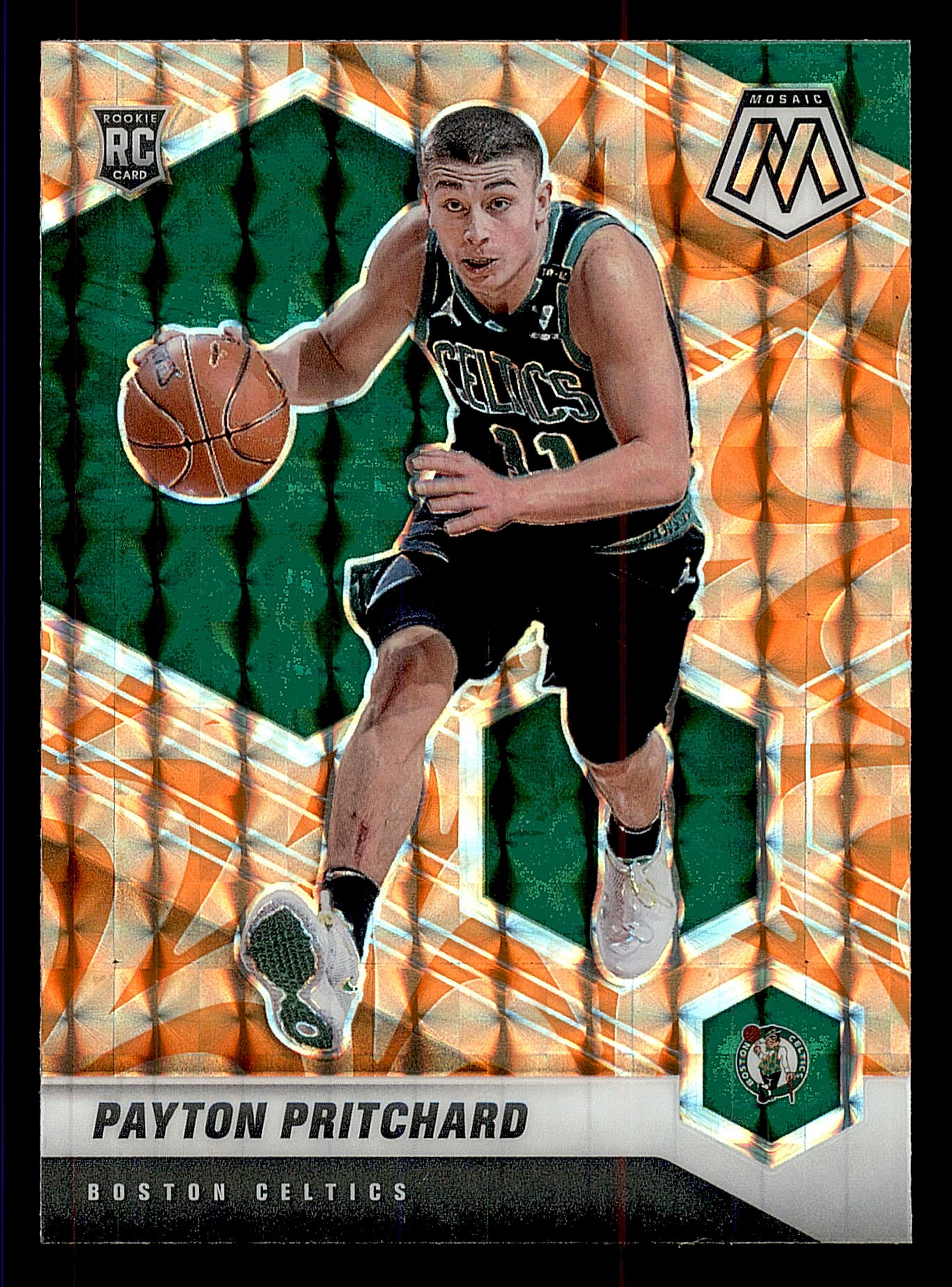 2020-21 Panini Mosaic Mosaic Reactive Orange #210 Payton Pritchard