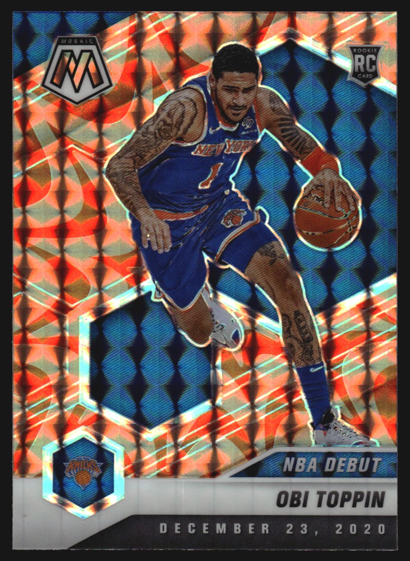 2020-21 Panini Mosaic Mosaic Reactive Orange #273 Obi Toppin
